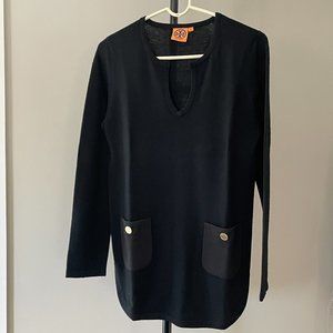 Tory Burch Black Wool Tunic Medium